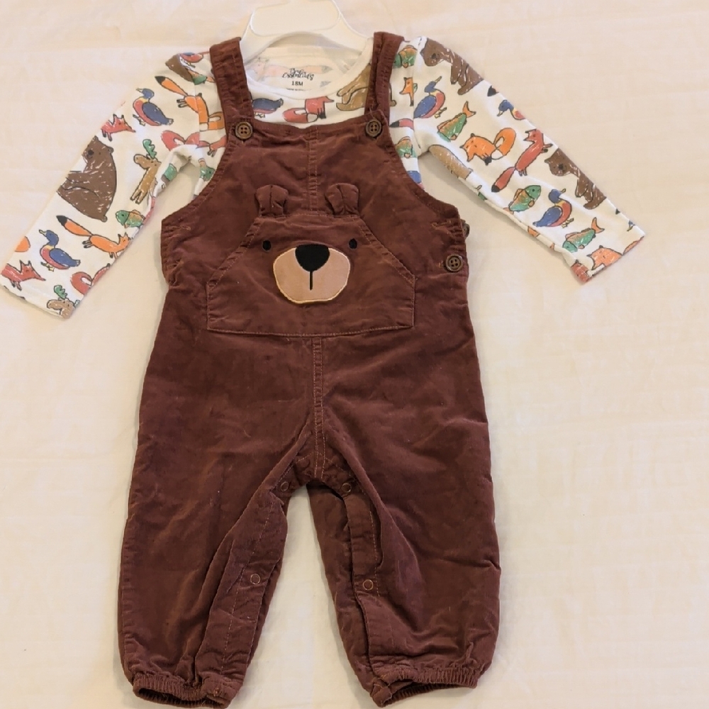 Carter's Brown Bear Overalls for Kids